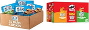 Nutri Grain Nutri-Grain Soft Baked Breakfast Bars, Made with Whole Grains, Kids Snacks, Variety Pack (4 Boxes, 32 Bars) + Pringles Potato Crisps Chips, Lunch Snacks, Variety Pack, 19.3oz Box (27 Cups)