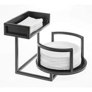 Cup and Lid Holder by HUBERT – 10 1/2" x 15 1/2" x 9 4/5", Carbon Steel, Grey