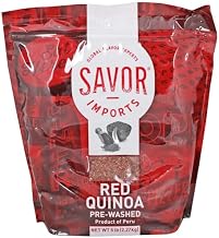 Savor Imports Red Quinoa, Pre-Washed, 5 Pound, Product of Peru, 2 per case