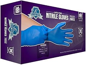 ENPFM2002 Nitrile Glove, Powder Free, Medium, 10/100, Blue (Pack of 1000)