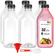 Stock Your Home 32 oz - 6 Count / Black Caps / 32.0 ounces Sports Water Bottles