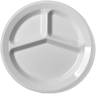 Cambro Plate Dw 3Comp 9"-White (93CW148) Category: Food Storage Round Containers