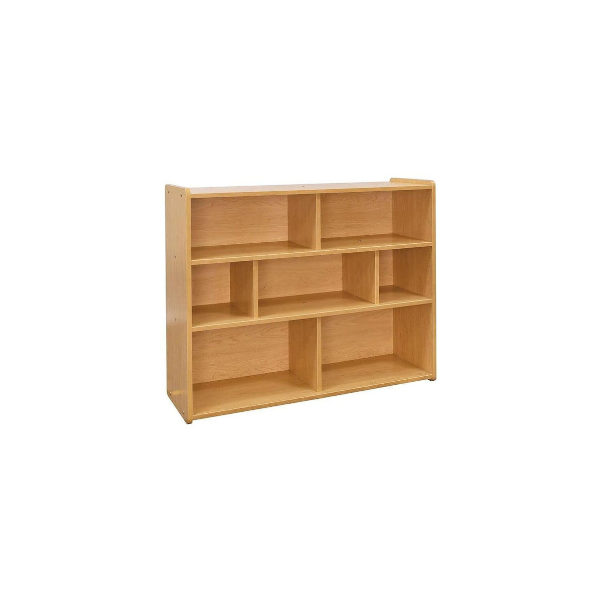46" Wood Composite School Age Compartment Storage in Maple by Tot Mate – 30.08"H x 46"W x 14.8"D, Wood, Maple, Model TM2206R.0577
