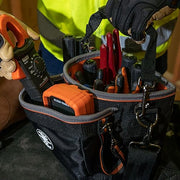 KLEIN TOOLS Shoulder Pouch / Black&Orange / 432.13 cubic_inches Tool Bags