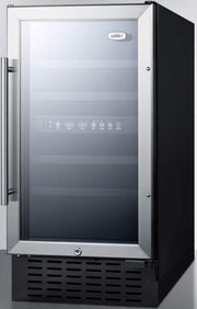 Summit 18” Wine Cellar by Summit Appliance – 18", 3.3 cubic_feet, Glass / Black, Model SWC182Z