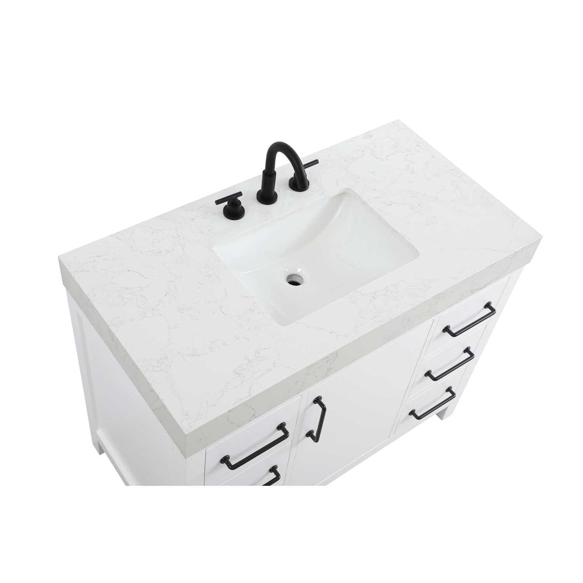 Elegant Kitchen and Bath 42" Single Bathroom Vanity in White by Elegant Lighting – unspecified, Wood, White, Model VF60642WH