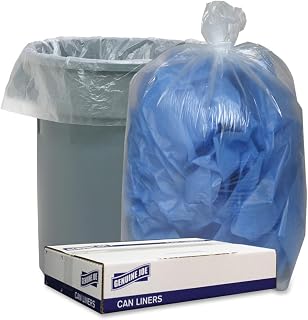 Genuine Joe Clear Low Density 1.1mil Liners, 60 Gal (Pack of 100)