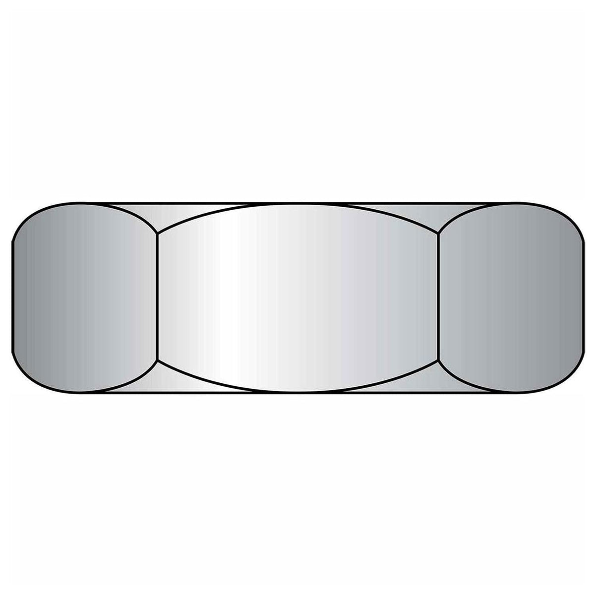 Hex Jam Nut by Brighton-Best – 5/8-11, Low Carbon Steel, Silver, Model 330170