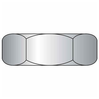 Hex Jam Nut by Brighton-Best – 5/8-11, Low Carbon Steel, Silver, Model 330170