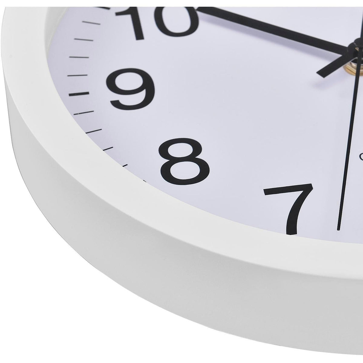 12" Wall Clock by Global Industrial – Plastic, White, Model 695323