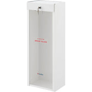 Lockable Steel Fire Extinguisher Cabinet with Breakable by Global Industrial – Steel, White, Model 670601