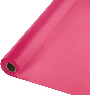Creative Converting Magenta Tablecover Roll Plastic Table Cover-40' x 100' | Hot 1 Pc, One Size | Disposable and Durable Plastic Construction, Rectangle Table Compatibility, Versatile Tablecloths for Birthdays and Events