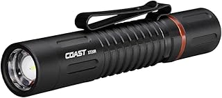 Coast XT20R 520 Lumen Rechargeable LED Pocket Flashlight, 4 Light Modes with 2-Way Clip and Bite Caps Included