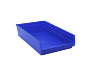QUANTUM STORAGE SYSTEMS Blue / 18L x 12W x 4H / Economy 4" Shelf Bins Open Storage Bins
