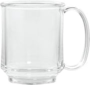 G.E.T. Enterprises G.E.T. SN-104-CL Clear 8 Oz. Single Handle Adult Sippy Mug - 24 / CS
