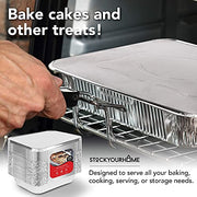 Stock Your Home 10 Pack w/ Lids / Silver / With Lids Disposable Cookware