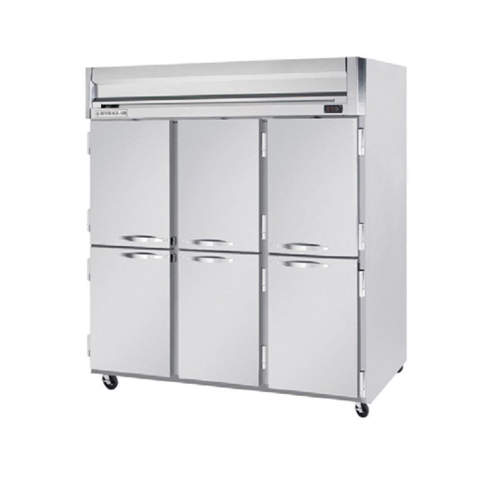 Beverage-Air HFP3-5HS Horizon Series Three Section Solid Half Door Reach-In Freezer 74 cu.ft. Capacity Stainless Steel Front and Sides Aluminum by Beverage Air – Model HFP35HS