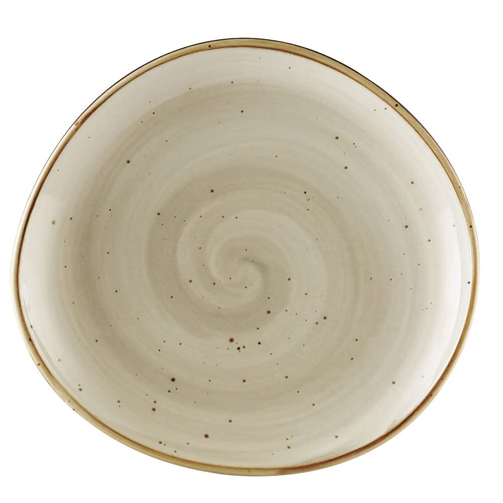 CAC China 8-1/4x7-3/4x1-1/4" / Desert Beige / Modern Dinner Plates