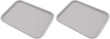 Carlisle FoodService Products Cafe Plastic Fast Food Tray, 14" x 18", Gray (Pack of 2)
