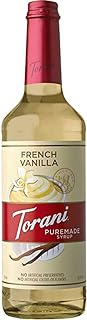 Torani Puremade Syrup, French Vanilla Flavor, Glass Bottle, Natural Flavors, 25.4 Fl. Oz, 750 mL