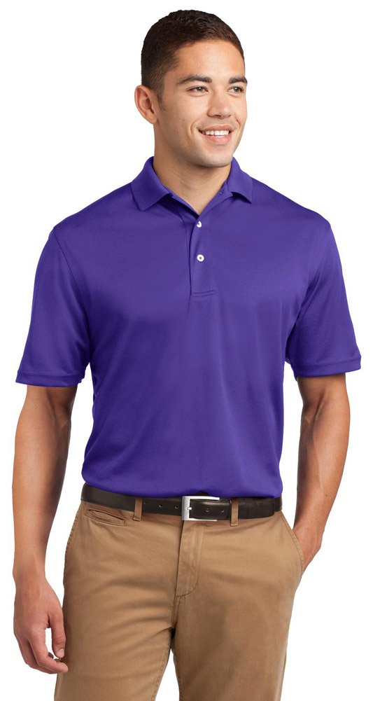 Men's Dri Mesh Polo L Purple by SPORT-TEK – Polyester, Purple, Model 442434