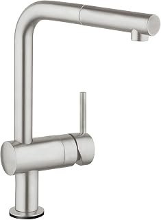 GROHE Minta Touch Single-Handle Pull-Out Kitchen Faucet, SuperSteel InfinityFinish
