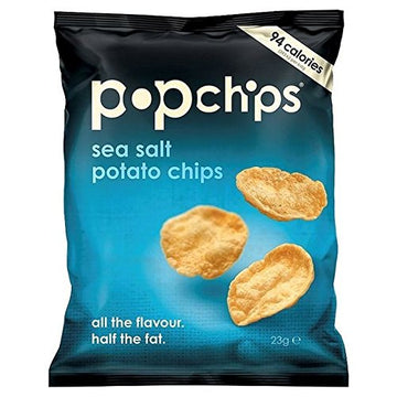 Sea Salt Potato Crisps 23g - Pack of by popchips – Pack of 2