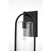 Jaxson One Light Outdoor Wall Sconce Black by Lighting Design – Iron, Black
