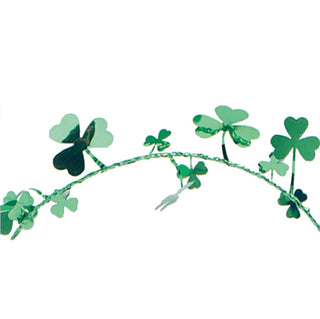 St. Patrick's Day Metallic Green Shamrock Garland by Darice – 9', Green, Model 2405-19