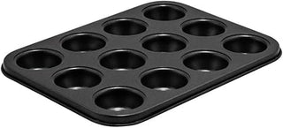 Winco 0.75 oz 12 Cup Mini Carbon Steel Muffin Pan