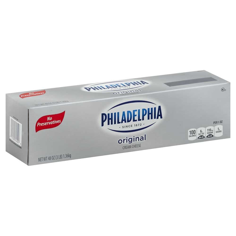 Kraft Original Cream Cheese Loaf by Philadelphia – 48 Ounce (Pack of 6), Pack of 6