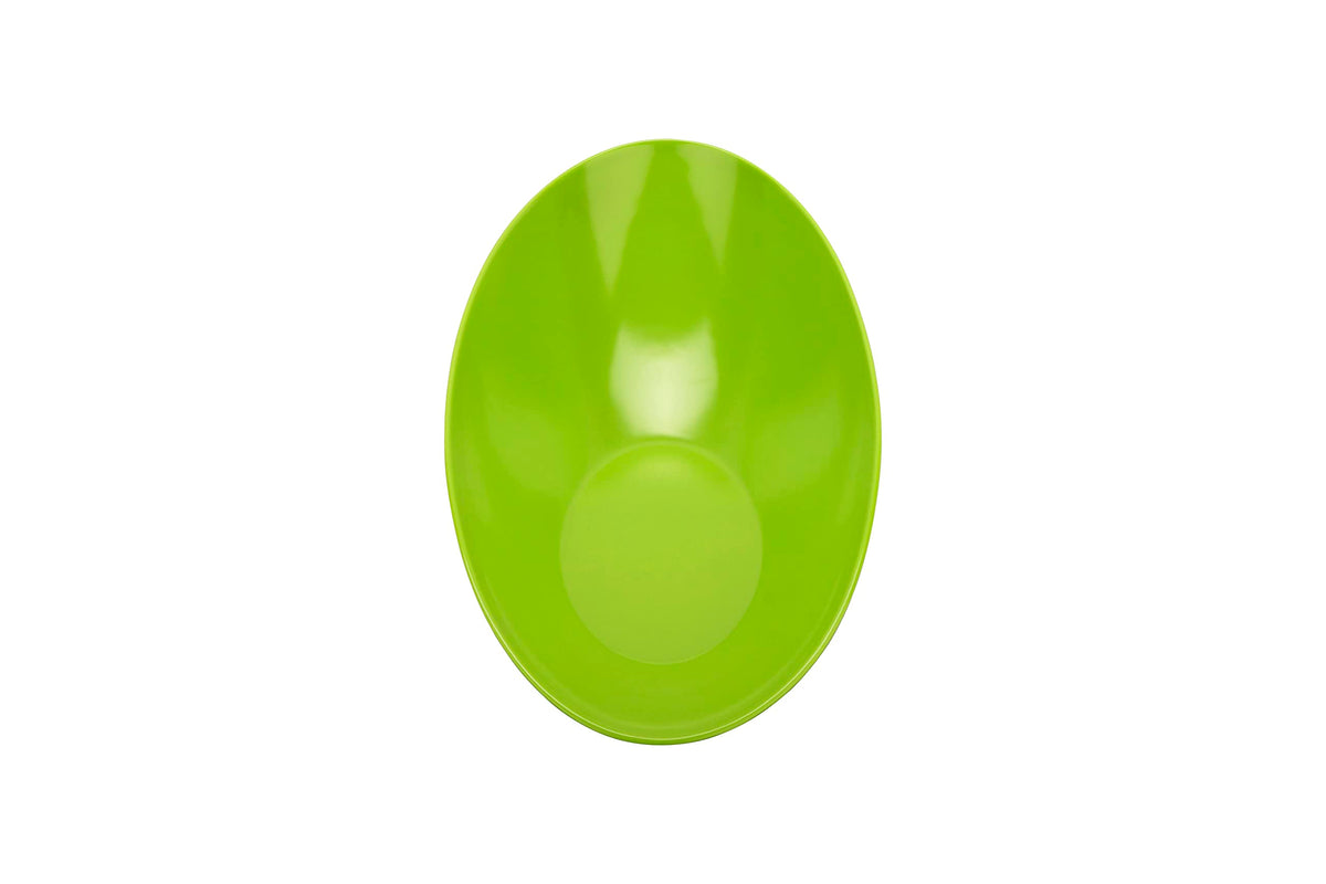 G.E.T. Angled Oval Cascading Serving Bowl for Salads by GET – 1 Quart, Plastic, Green, Model B-797-G/BK
