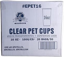 EPET16 Empress PET Clear Cup 16oz 20/50 cs
