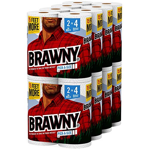 Brawny 1 / 16 Rolls (130 Sheets each) / White Paper Towels