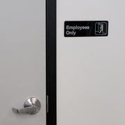 Employees Only Sign by Royal Industries – 3x9 inches, Plastic, "Employees Only", Model ROY 394506
