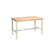 96" W x 36" D Adjustable Height Workbench by Global Industrial – 36"L x 96"W x 4.5"H, Steel, Tan, Model 318902TN