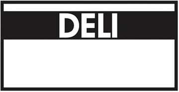Monarch White Labels with Reversed Black Print Deli for 1110 1-Line Pricing Gun - 19mmL x 10mmH, 16 Sleeves