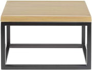 HUBERT Black Display Riser with Butcher Block Top - 7" H