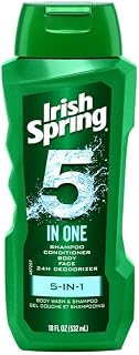 Colgate Pa Irish Spring 5-in-1 Shampoo, Conditioner, Body Wash, Face Wash & Deodorizer, 18 Oz