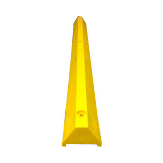 6' Ultra Parking Block with Hardware by Plastics-R-Unique – Recycled Ldpe, Yellow, Model ULTRA4672PBY