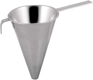 PADERNO World Cuisine Stainless Steel Strainer with Granular Size Perforations, 9-1/2-Inch