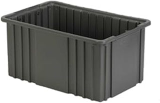 LEWISBins Divider Box, 16-1/2" x 10-7/8" x 8", Gray, Lot of 6