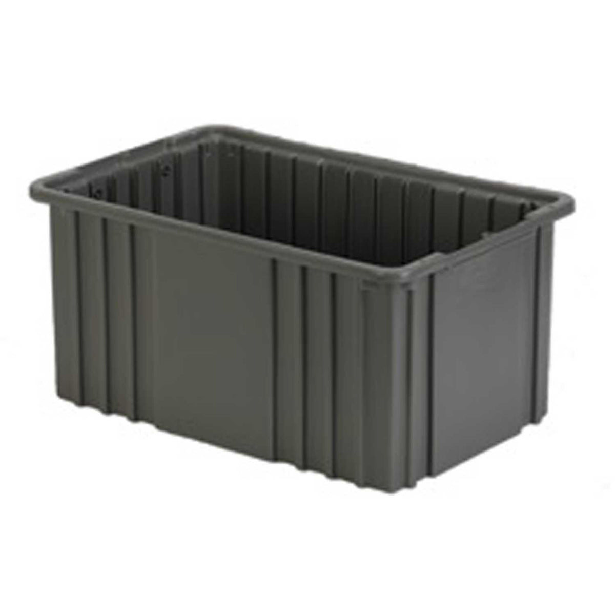 LEWISBins Divider Box by LEWISBins+ – 16.5"L x 8"W x 8"H, Polyethylene, Gray, Pack of 6, Model NDC2080 Grey