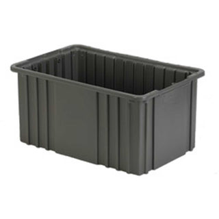 LEWISBins Divider Box by LEWISBins+ – 16.5"L x 8"W x 8"H, Polyethylene, Gray, Pack of 6, Model NDC2080 Grey