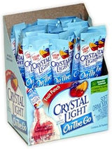 Crystal Light On-The-Go Drink Mix Sticks, Sugar Free Powdered Water Enhancer, Artificially Flavored Low Calorie Beverage Mix, Fruit Punch, 30 Count Packets (Pack of 4)