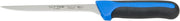 Winco 6" Blue/Black German steel Boning Knife, Narrow, Soft Grip Handle