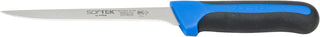 Winco 6" Blue/Black German steel Boning Knife, Narrow, Soft Grip Handle