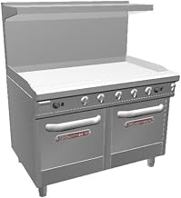Southbend 4484EE-4T 48" Ultimate Restaurant Gas Range w/ 48" Thermostatic Griddle & (2) Space Saver Ovens