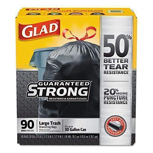 Glad 1 / 90 Count (Pack of 1) / Black Trash Bags