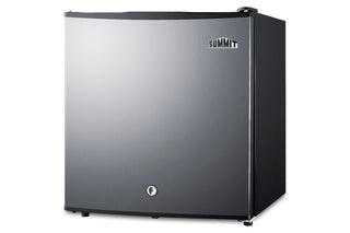 Summit 18” Mini Fridge by Summit Appliance – 19.88" H x 17.63" W x 17.75" D, 1.6 cubic_feet, In Description, Stainless Steel, Model MB42SS